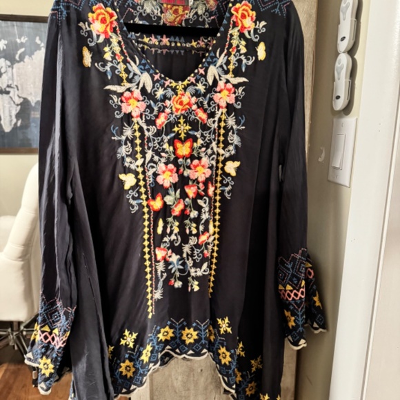 Johnny Was Tunic, XL, blue, excellent condition - Picture 3 of 4